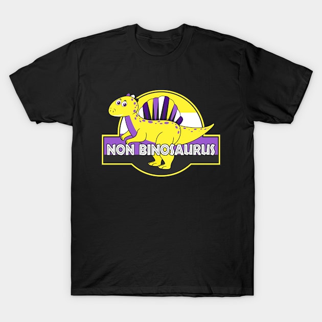 Non Binosaurus Pride Dinosaur T-Shirt by Rebus28